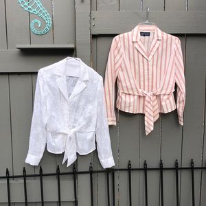 Jones New York 6P tie waist blouse bundle